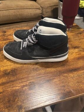 Nike Black and White High-Top Sneakers